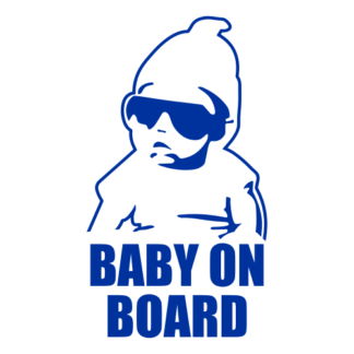 Badass Baby On Board Decal (Blue)